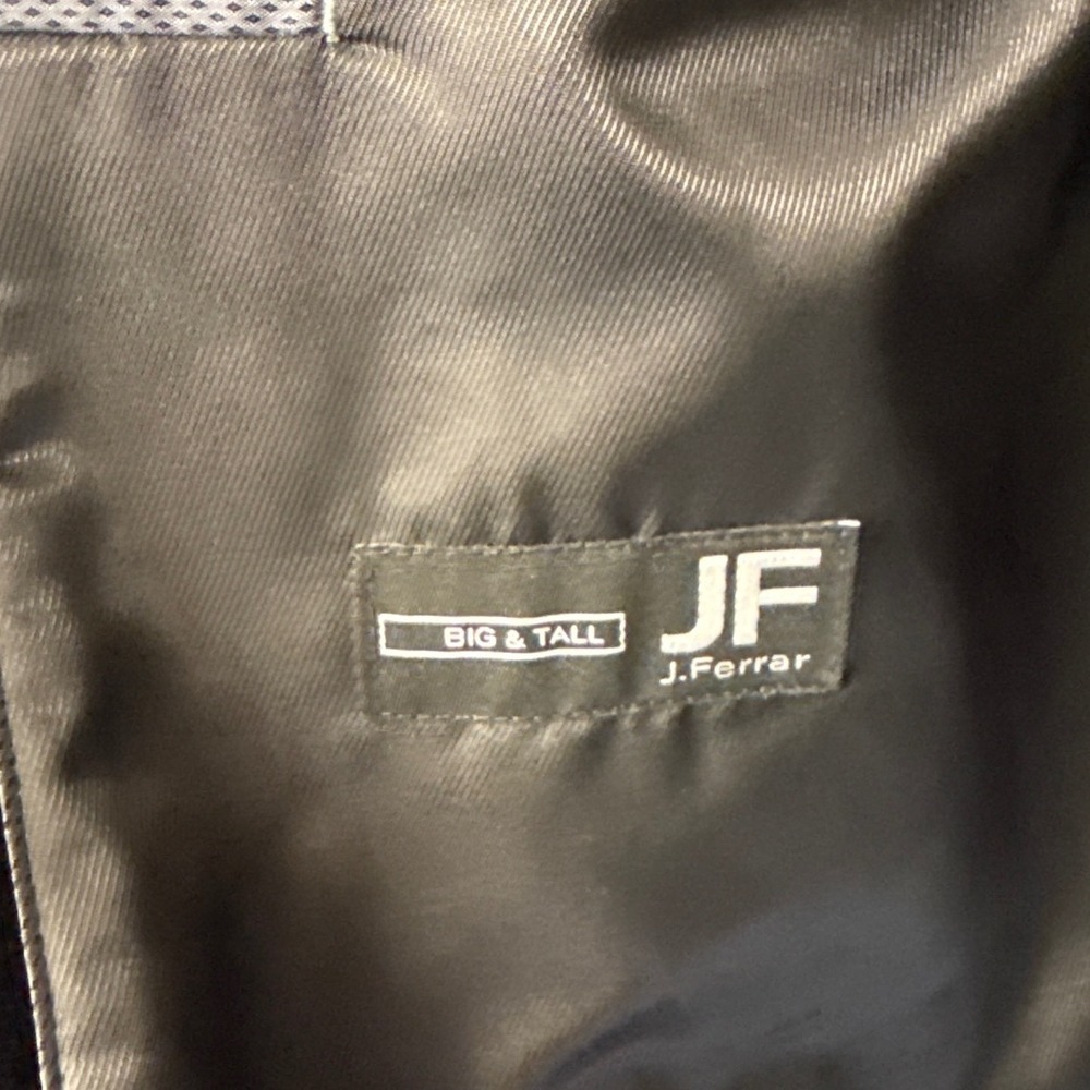 J Ferrar Mens Big and Tall Black Velvet Blazer Two Button Sport Coat Jacket - Picture 4 of 9